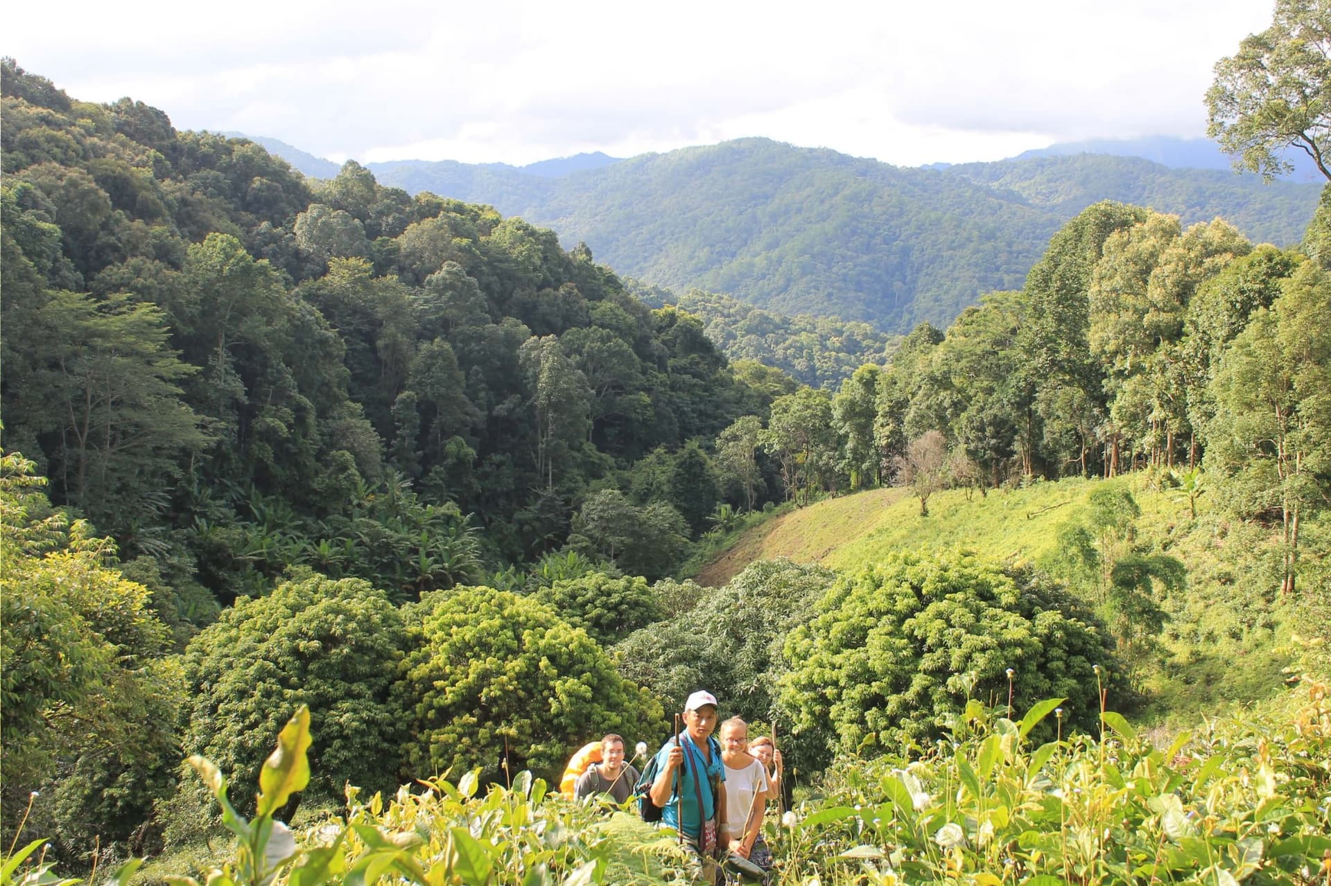 Trek nelle colline della tribù montana a Doi Inthanon